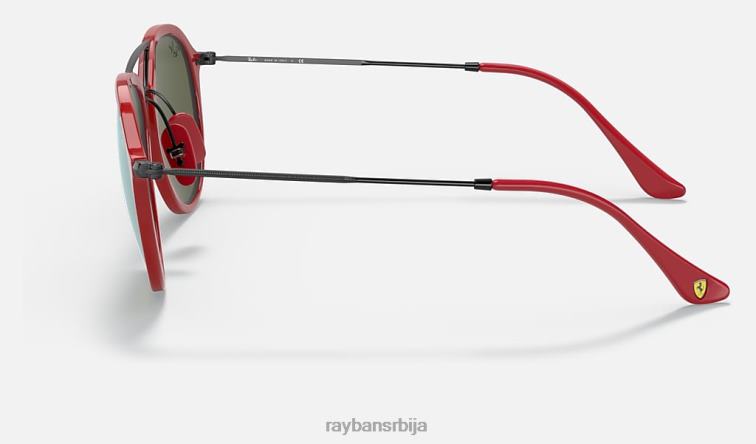 Ray-Ban рб4369м сцудериа феррари колекција P0HP1348 наочаре за сунце полирано црвено/сребрно мушкарци
