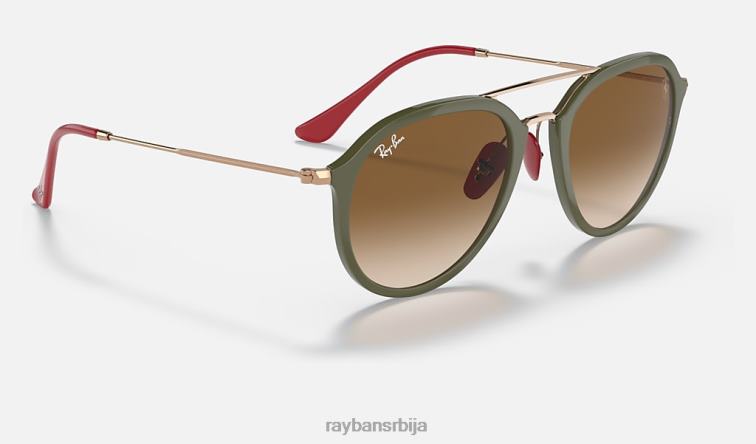 Ray-Ban рб4369м сцудериа феррари колекција P0HP1349 наочаре за сунце полирано зелено/светло браон мушкарци