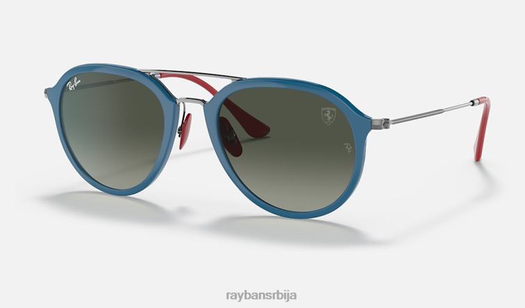 Ray-Ban рб4369м сцудериа феррари колекција P0HP1351 наочаре за сунце полирана плава/сива мушкарци