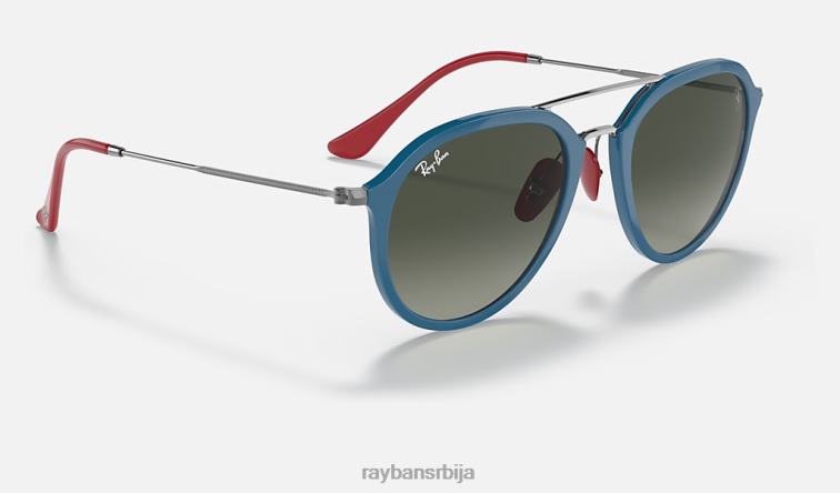 Ray-Ban рб4369м сцудериа феррари колекција P0HP1351 наочаре за сунце полирана плава/сива мушкарци