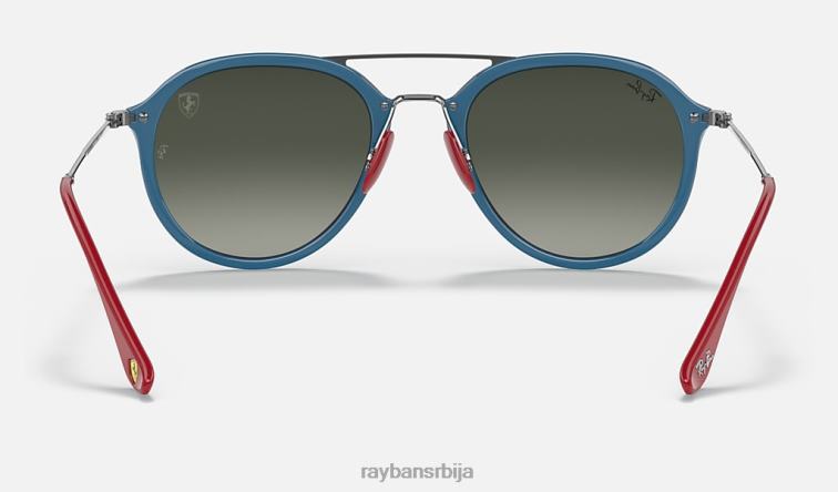 Ray-Ban рб4369м сцудериа феррари колекција P0HP1351 наочаре за сунце полирана плава/сива мушкарци