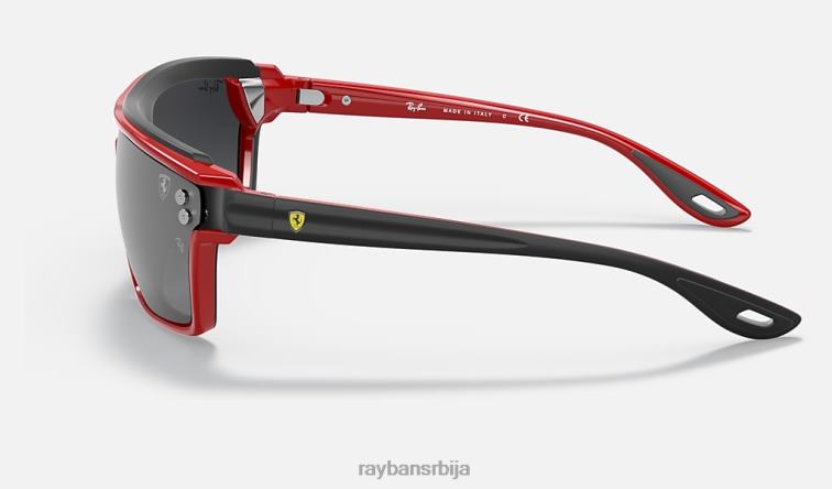 Ray-Ban рб4370м сцудериа феррари колекција P0HP1366 наочаре за сунце полирано црвено/сиво мушкарци
