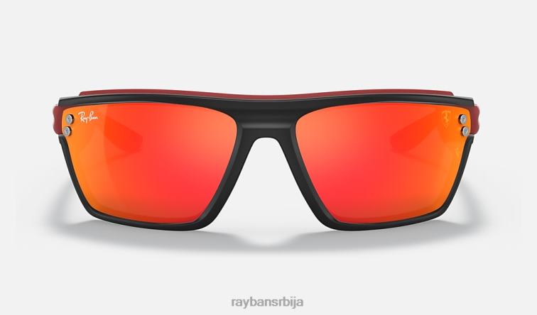 Ray-Ban рб4370м сцудериа феррари колекција P0HP1369 наочаре за сунце мат црна/црвена мушкарци