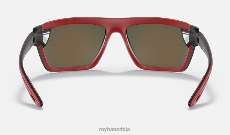 Ray-Ban рб4370м сцудериа феррари колекција P0HP1369 наочаре за сунце мат црна/црвена мушкарци