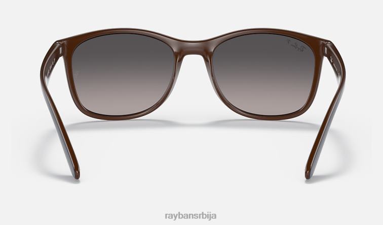 Ray-Ban рб4374 P0HP1436 наочаре за сунце мат плава на браон/сивој мушкарци