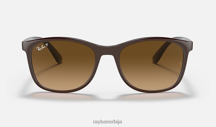 Ray-Ban рб4374 P0HP1437 наочаре за сунце полирано браон на сиво/браон мушкарци