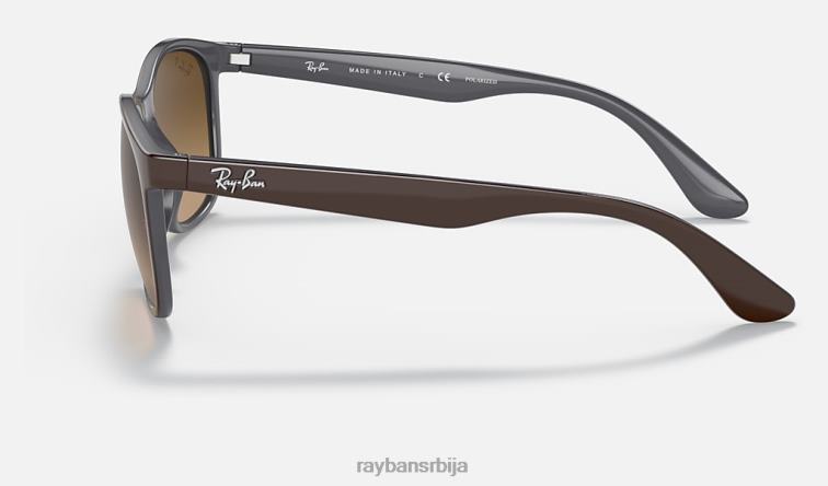 Ray-Ban рб4374 P0HP1437 наочаре за сунце полирано браон на сиво/браон мушкарци