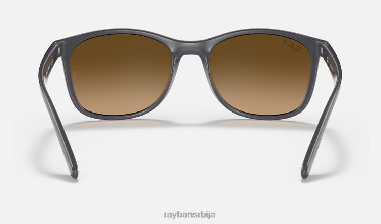 Ray-Ban рб4374 P0HP1437 наочаре за сунце полирано браон на сиво/браон мушкарци