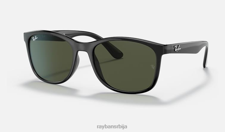 Ray-Ban рб4374 P0HP1440 наочаре за сунце полирана црно/зелена мушкарци