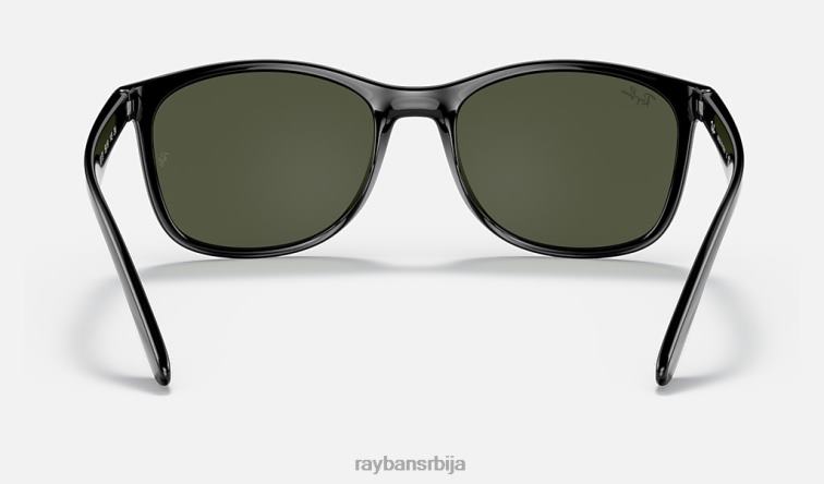 Ray-Ban рб4374 P0HP1440 наочаре за сунце полирана црно/зелена мушкарци