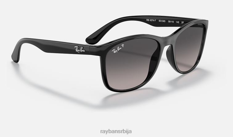 Ray-Ban рб4374 P0HP1441 наочаре за сунце полирана црно/сива мушкарци