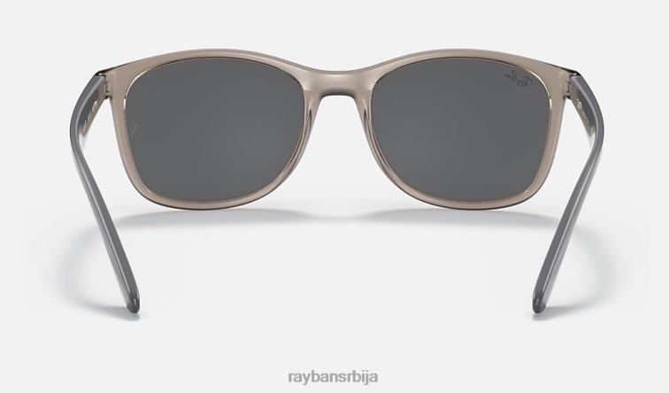 Ray-Ban рб4374 P0HP1442 наочаре за сунце полирана провидна сива/сива мушкарци