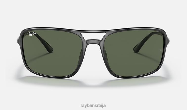 Ray-Ban рб4375 P0HP1444 наочаре за сунце полирана црно/зелена мушкарци