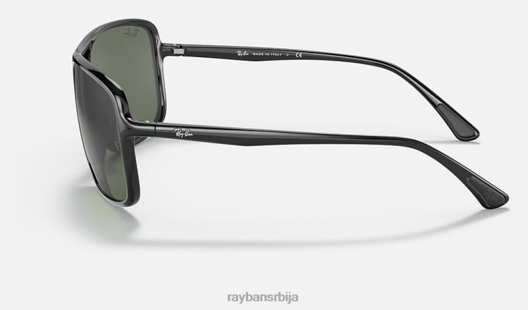 Ray-Ban рб4375 P0HP1444 наочаре за сунце полирана црно/зелена мушкарци