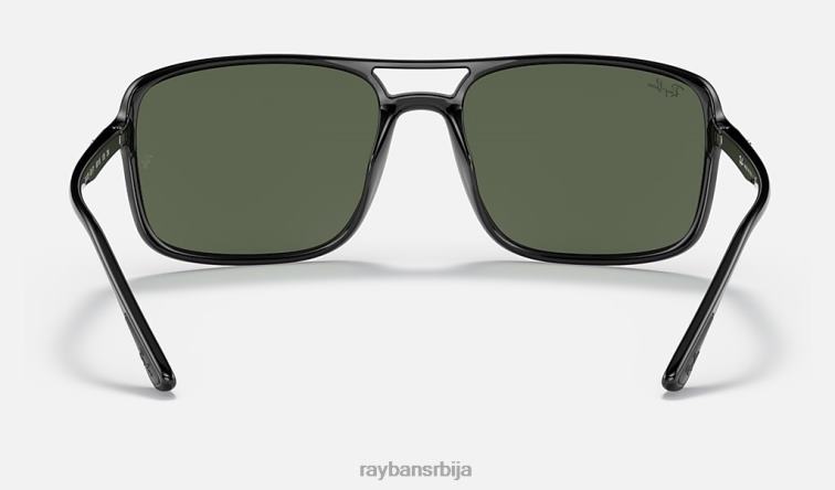 Ray-Ban рб4375 P0HP1444 наочаре за сунце полирана црно/зелена мушкарци