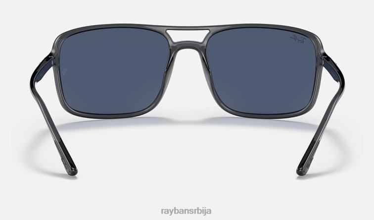 Ray-Ban рб4375 P0HP1446 наочаре за сунце полирана провидна сива/плава мушкарци