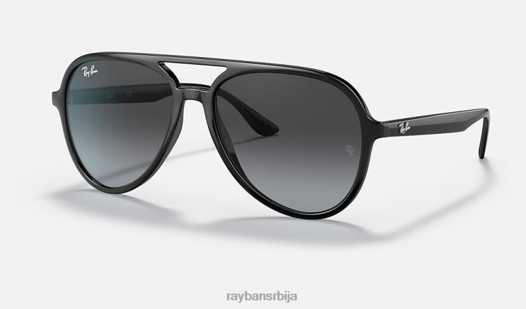 Ray-Ban рб4376 P0HP183 наочаре за сунце полирана црно/сива мушкарци