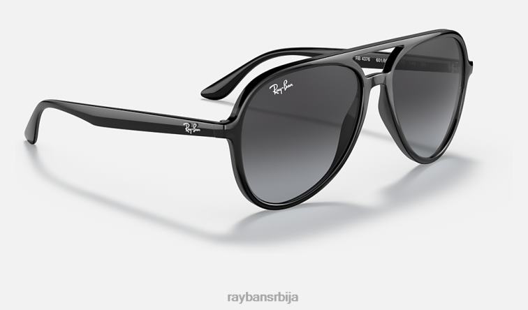 Ray-Ban рб4376 P0HP183 наочаре за сунце полирана црно/сива мушкарци