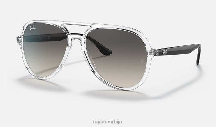 Ray-Ban рб4376 P0HP184 наочаре за сунце углачан транспарентан/сив мушкарци