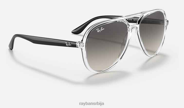Ray-Ban рб4376 P0HP184 наочаре за сунце углачан транспарентан/сив мушкарци