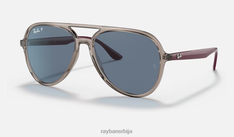 Ray-Ban рб4376 P0HP185 наочаре за сунце полирана провидна сива/плава мушкарци