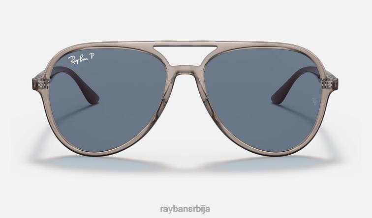 Ray-Ban рб4376 P0HP185 наочаре за сунце полирана провидна сива/плава мушкарци