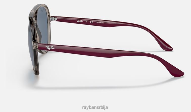 Ray-Ban рб4376 P0HP185 наочаре за сунце полирана провидна сива/плава мушкарци
