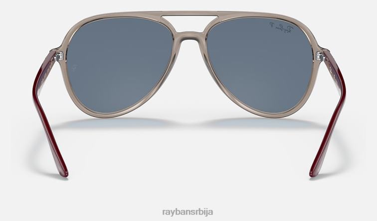 Ray-Ban рб4376 P0HP185 наочаре за сунце полирана провидна сива/плава мушкарци
