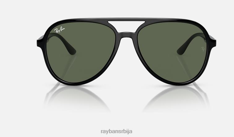 Ray-Ban рб4376 P0HP189 наочаре за сунце полирана црна/тамно зелена мушкарци