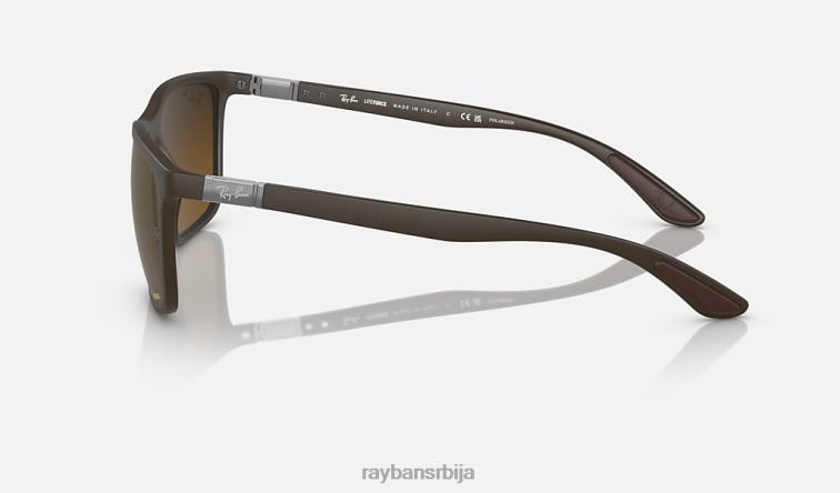 Ray-Ban рб4385 P0HP574 наочаре за сунце мат браон/браон/златна мушкарци