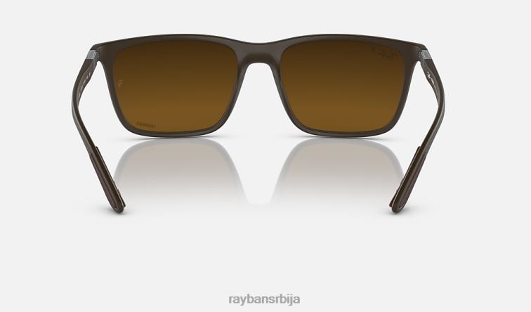 Ray-Ban рб4385 P0HP574 наочаре за сунце мат браон/браон/златна мушкарци