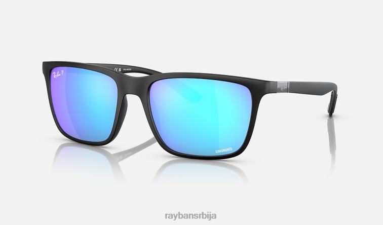 Ray-Ban рб4385 P0HP575 наочаре за сунце мат црна/зелена/плава мушкарци