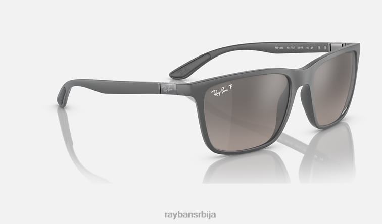 Ray-Ban рб4385 P0HP576 наочаре за сунце мат сива/сива мушкарци