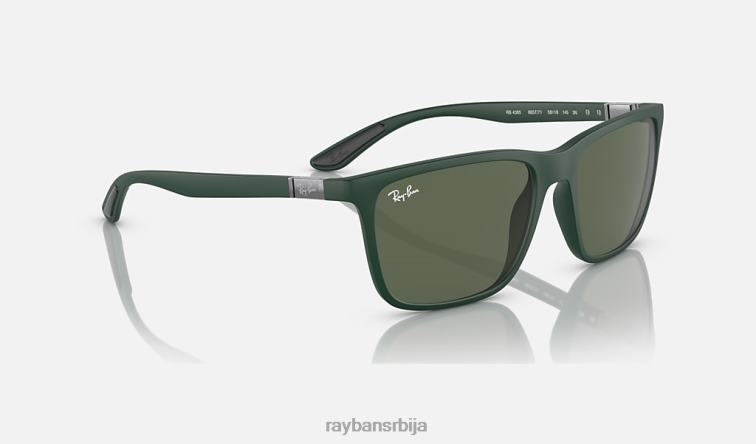 Ray-Ban рб4385 P0HP577 наочаре за сунце мат зелена / тамно зелена мушкарци