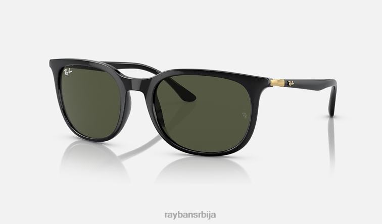 Ray-Ban рб4386 P0HP1492 наочаре за сунце полирана црно/зелена мушкарци