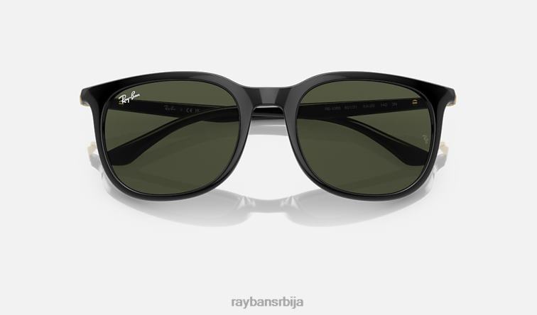 Ray-Ban рб4386 P0HP1492 наочаре за сунце полирана црно/зелена мушкарци