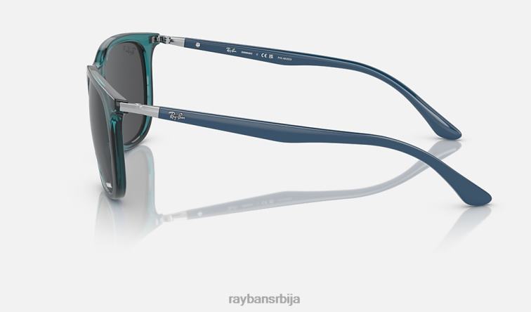 Ray-Ban рб4386 P0HP1494 наочаре за сунце полирана провидна тиркизна/тамно сива мушкарци