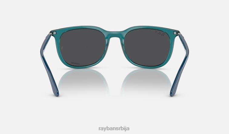 Ray-Ban рб4386 P0HP1494 наочаре за сунце полирана провидна тиркизна/тамно сива мушкарци