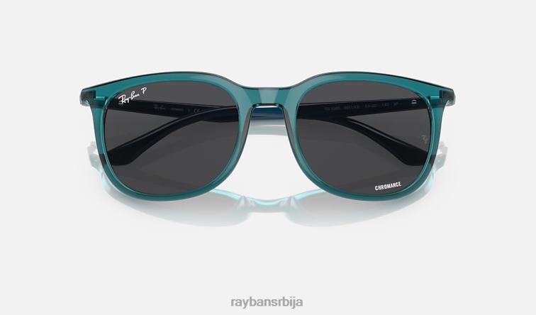 Ray-Ban рб4386 P0HP1494 наочаре за сунце полирана провидна тиркизна/тамно сива мушкарци