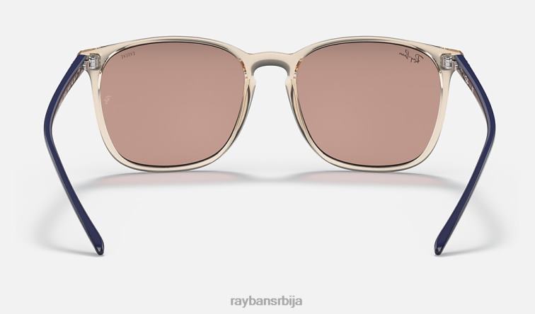 Ray-Ban рб4387 еволве P0HP1323 наочаре за сунце полирани светло браон/браон фотохром мушкарци