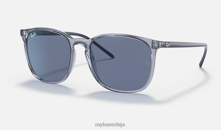 Ray-Ban рб4387 P0HP725 наочаре за сунце полирана провидна плава/тамноплава мушкарци