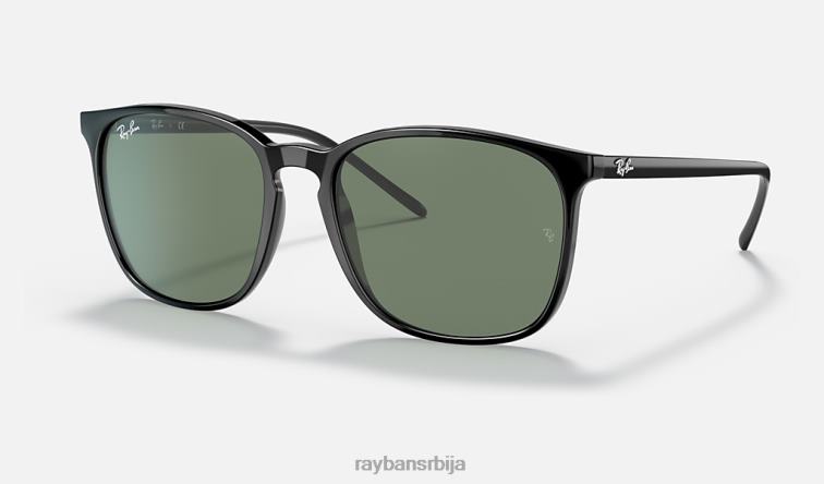 Ray-Ban рб4387 P0HP727 наочаре за сунце полирана црно/зелена мушкарци