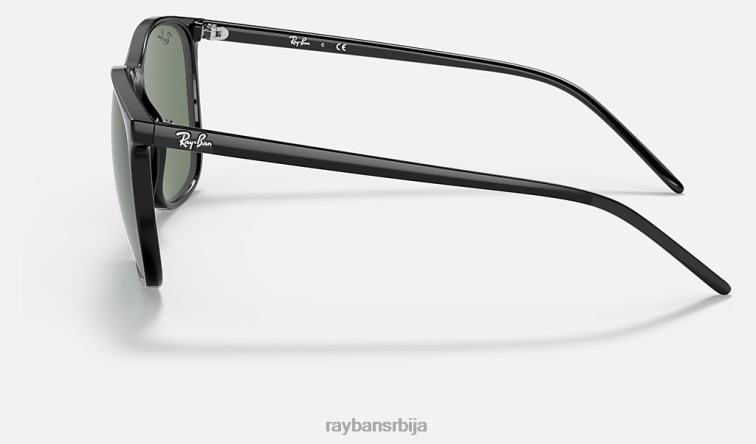 Ray-Ban рб4387 P0HP727 наочаре за сунце полирана црно/зелена мушкарци