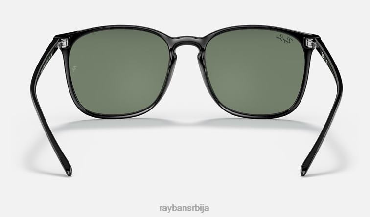 Ray-Ban рб4387 P0HP727 наочаре за сунце полирана црно/зелена мушкарци