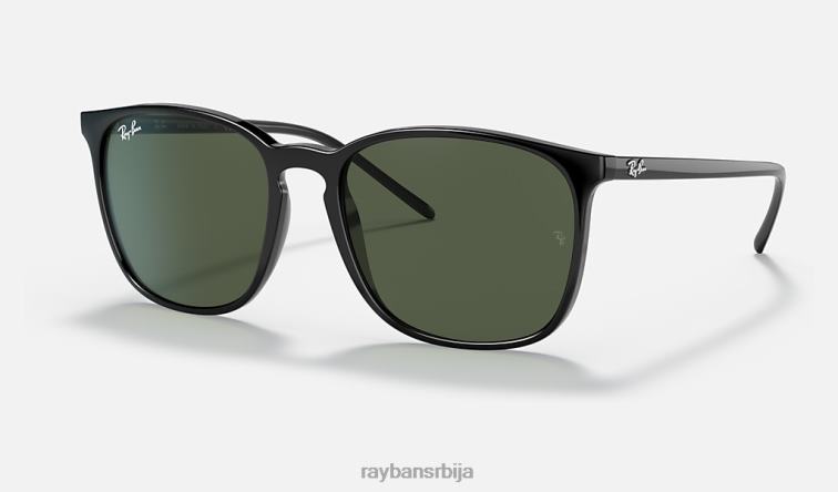 Ray-Ban рб4387 P0HP728 наочаре за сунце полирана црно/зелена мушкарци