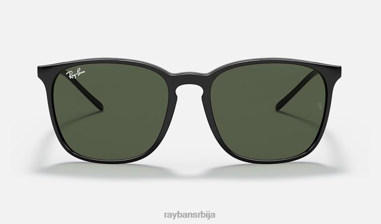 Ray-Ban рб4387 P0HP728 наочаре за сунце полирана црно/зелена мушкарци