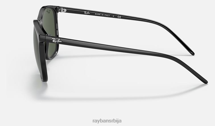 Ray-Ban рб4387 P0HP728 наочаре за сунце полирана црно/зелена мушкарци
