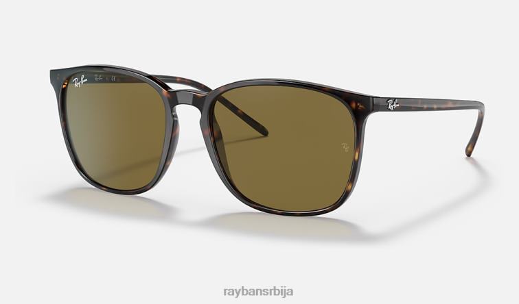 Ray-Ban рб4387 P0HP730 наочаре за сунце полирана корњача/браон мушкарци