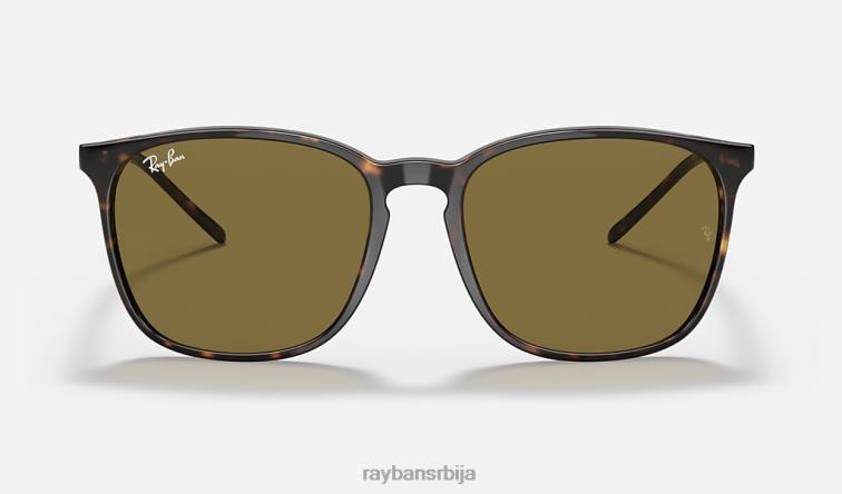 Ray-Ban рб4387 P0HP730 наочаре за сунце полирана корњача/браон мушкарци