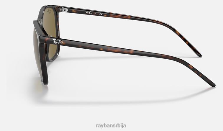 Ray-Ban рб4387 P0HP730 наочаре за сунце полирана корњача/браон мушкарци